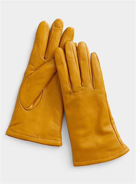 Colourful Leather Gloves Simons Shop Womens Suede And Leather Gloves