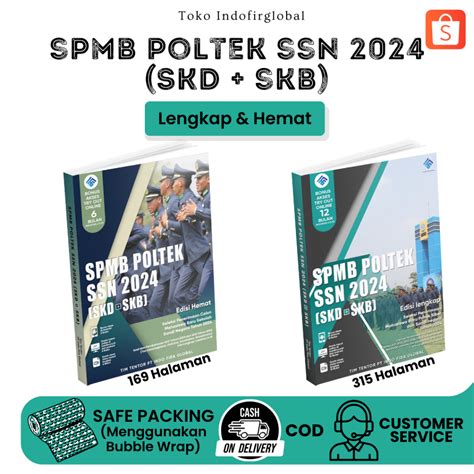 Jual TERLENGKAP Buku SPMB POLTEK SSN 2024 SKD SKB Edisi Lengkap