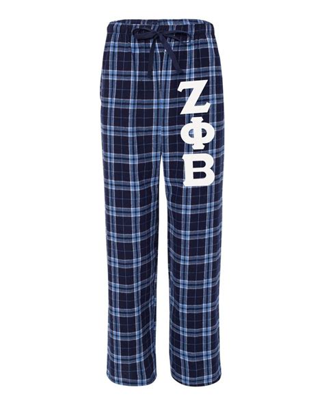 Zeta Phi Beta Pajamas Flannel Plaid Pant Greek Gear