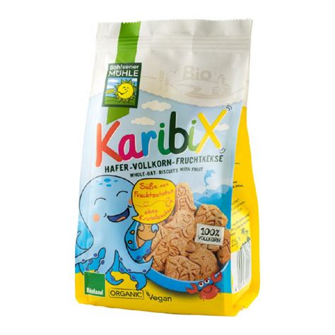 biscuiti bio din faina integrala de ovaz indulciti cu fructe karibix