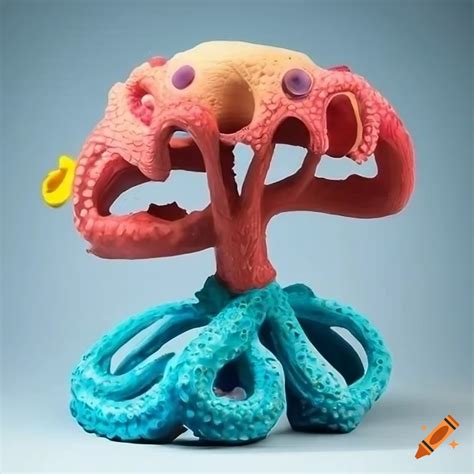 Plasticine Paradise Octopus Tree Sculpture On Craiyon