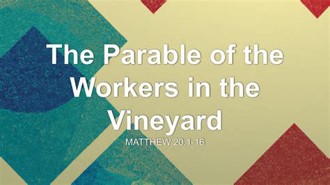 The Parable Of The Workers In The Vineyard Sermon By Sermon Research