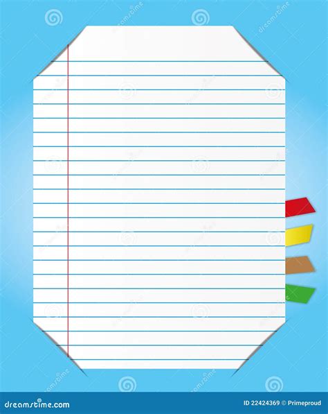 Paper sheet with bookmark stock vector. Illustration of blank - 22424369