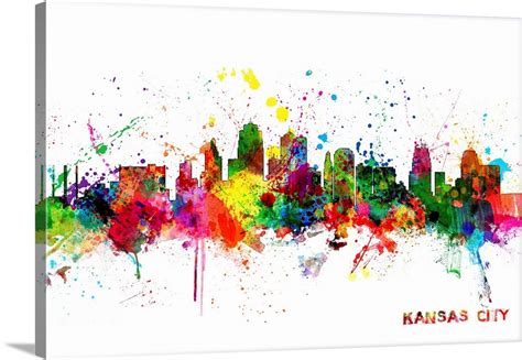 Kansas City Skyline Wall Art, Canvas Prints, Framed Prints, Wall Peels ...