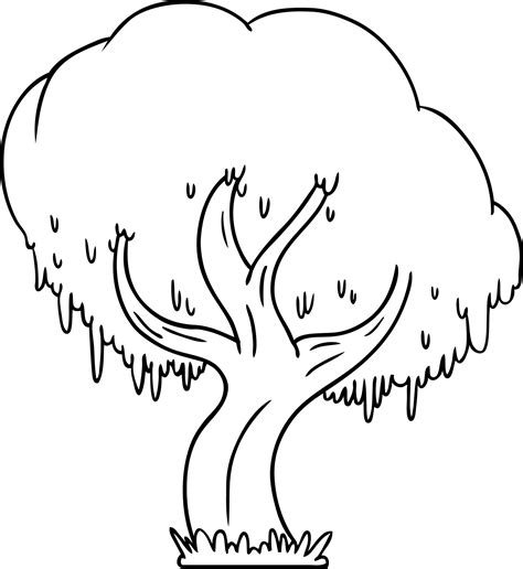 line drawing doodle of a green tree 11304366 Vector Art at Vecteezy