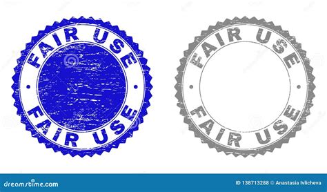 Grunge FAIR USE Scratched Stamp Seals Stock Vector Illustration Of