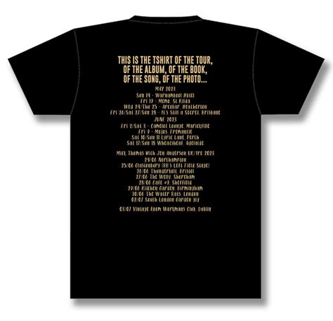 Tour t-shirt | Mick Thomas