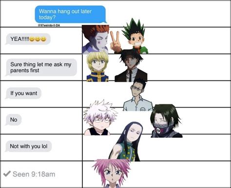 Hxh Characters Responding To Wanna Hangout Hxh Characters Illustration Drôle Alluka Zoldyck