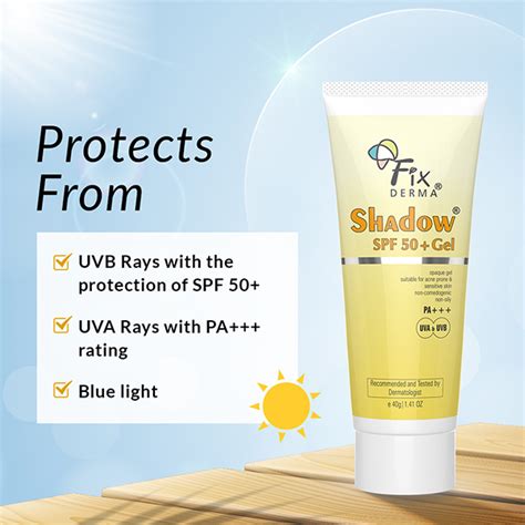 Buy Fixderma Shadow Sunscreen SPF 50 Gel Sun Screen Protector 40 Gm