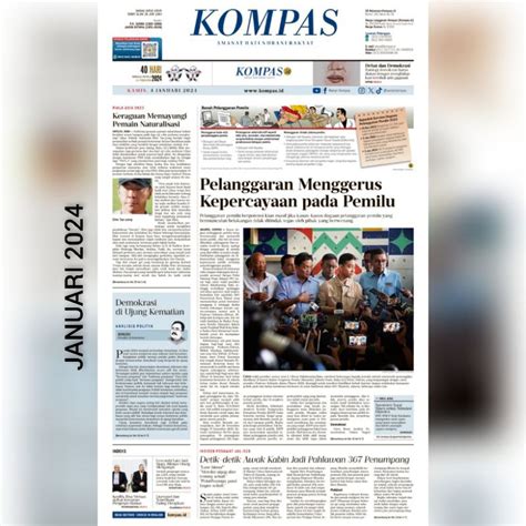 Jual Koran Kompas Edisi Januari Shopee Indonesia