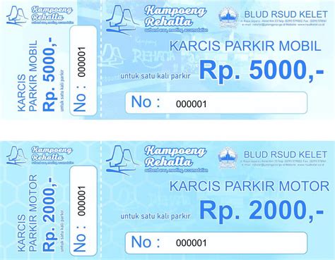 KARCIS PARKIR 1 8 FOLIO NOMOR