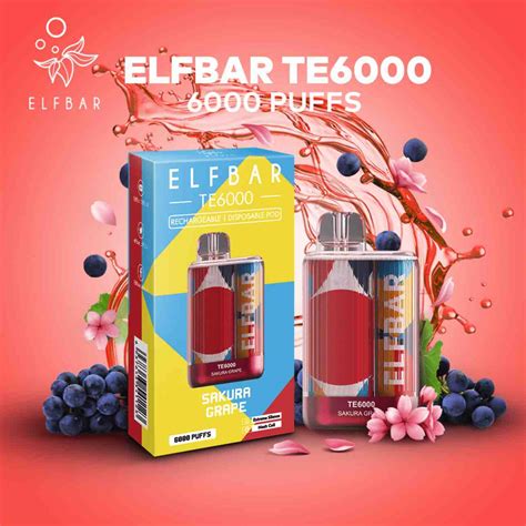 Sakura Grape Elf Bar Te6000 India Vape Store Best Online Vape