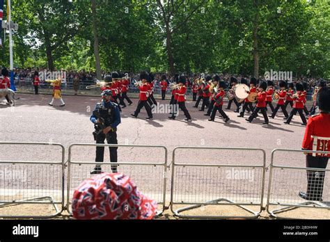 London Uk 2nd Jun 2022 Trooping The Colour Along The Mall The