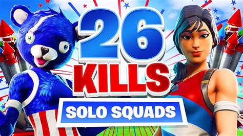 26 Kill Solo Squad New Record Fortnite Battle Royale Youtube