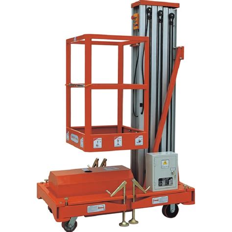 M M Aluminum Alloy Aerial Work Platform Single Mast Vertical Lift