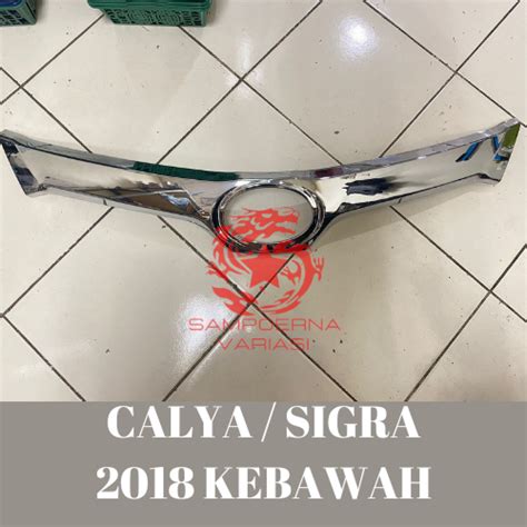 Jual Hood Moulding List Grill Logo Depan Chrome Mobil Calya Sigra