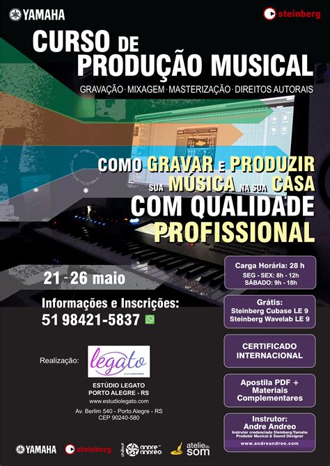 Curso de produção musical aborda temas como gravação mixagem