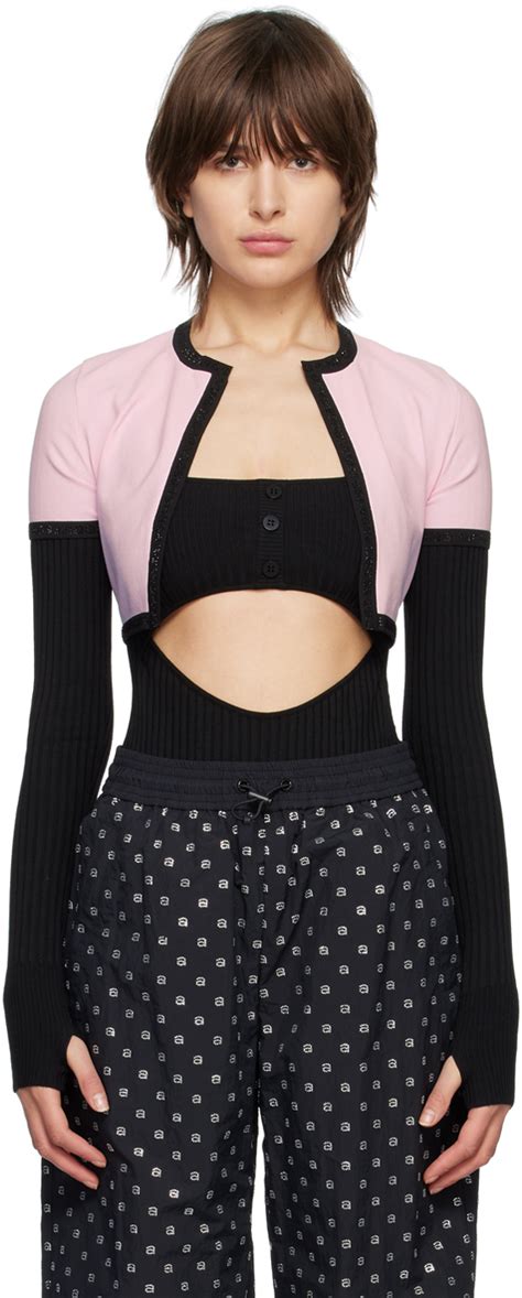 Alexander Wang Pink Cropped Cardigan