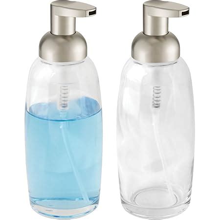 Amazon Mdesign Modern Square Glass Refillable Foaming Hand Soap