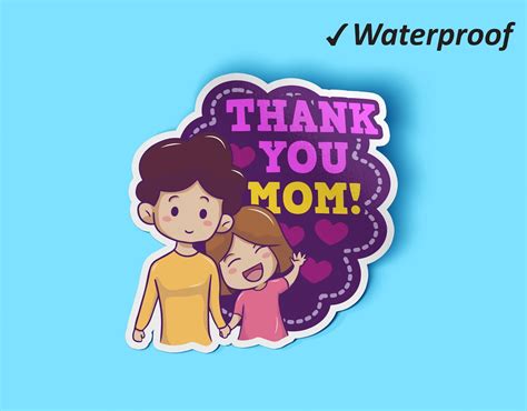 Thank You Mom Sticker Bundle Happy Mothers Day Vinyl Stickers T