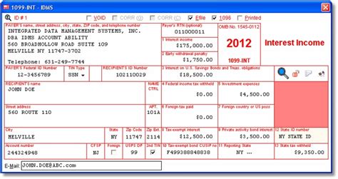 1099 Int Software To Create Print And E File Irs Form 1099 Int