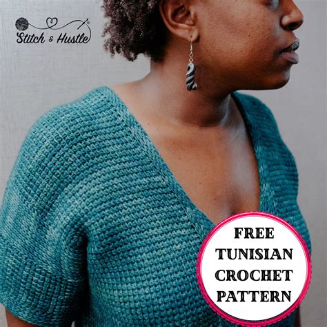 Comfort Tee Free Tunisian Crochet Pattern — Stitch & Hustle