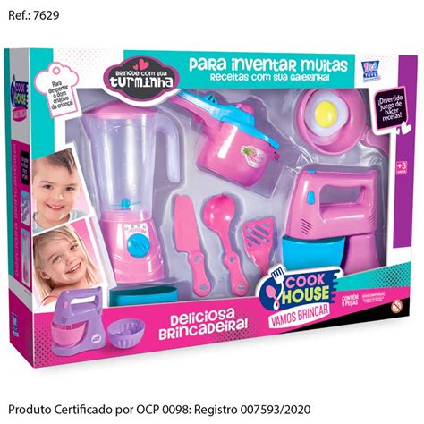 Brinquedo Liquidificador Batedeira Panela Kit Cozinha Infantil Zuca