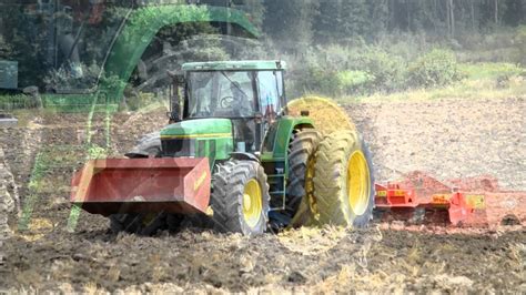 John Deere 7800 Herse Rotative Kuhn HR 6003 DR YouTube