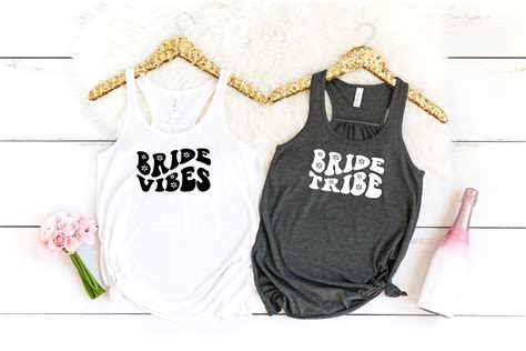 Groovy Bride Vibes And Bride Tribe Retro Bridal Party Shirts Etsy