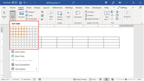 How To Create And Customize Tables In Microsoft Word How To Construct A