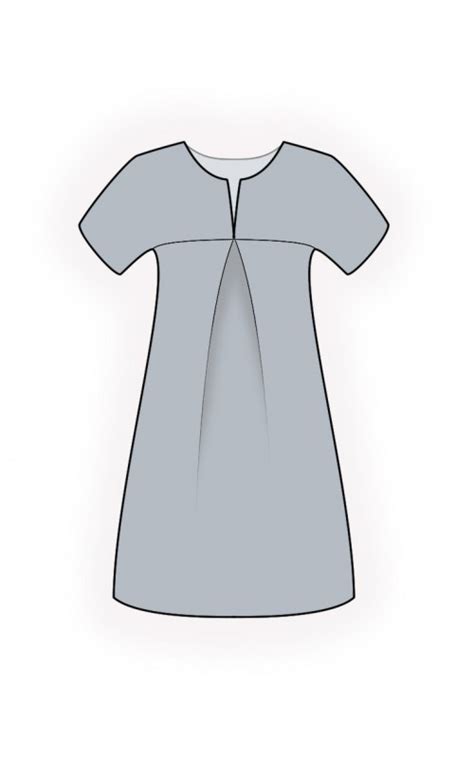 Dress With Yoke And Front Box Pleat Sewing Pattern Made To Measure