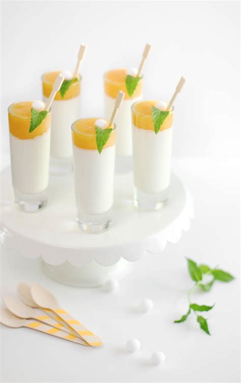 Peaches And Cream Panna Cotta Shots Sprinkle Bakes