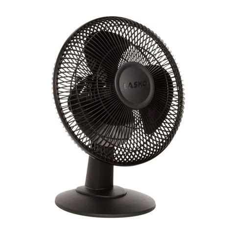 Lasko 12 In 3 Speed Black Oscillating Personal Table Fan With Tilt