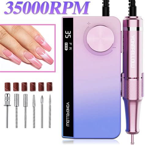 Rpm Rechargeable Nail Drill Manicure Machine With Pause Mode