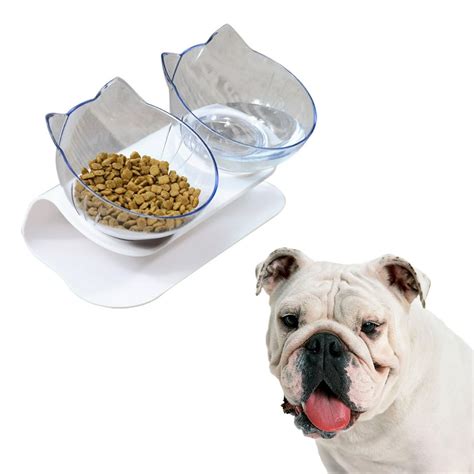 Cat Dog Bowls Elevated Cat Food Water Bowls Tilted Raised Pet Feeder