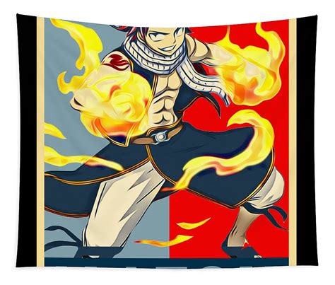 Fairy Tail Retro Art Natsu Dragneel Tapestry Anime Tapestry Store