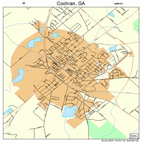 Cochran Georgia Street Map 1317328