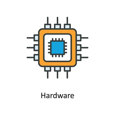 hardware vector llenar contorno iconos sencillo valores ilustración