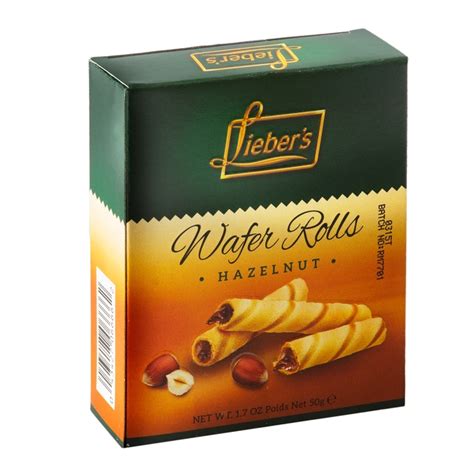 Mini Hazelnut Wafer Rolls 17oz Box • Gourmet Cookies And Wafers