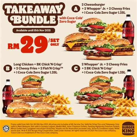 Now Till 15 Nov 2021 Burger King Takeaway Bundle Promo