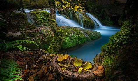 Cascadas Cascada Oto O Musgo R O Espa A Fondo De Pantalla Hd