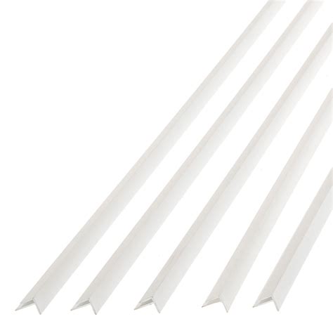 FAS√ÑDE 47 in. Decorative Vinyl Outside Corner Trim Gloss White for