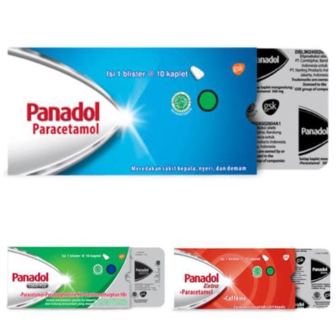 MERAH HIJAU Panadol Red/Blue/Green/Extra/Flu & Cough/Paracetamol ...