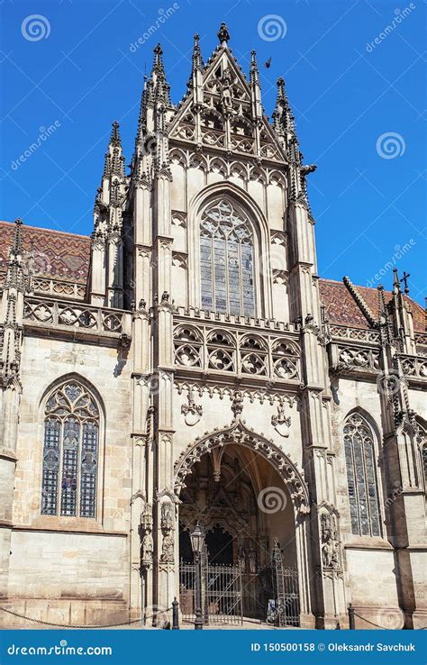 Entrance To the Cathedral of Saint Elizabeth in Kosice, the Largest ...