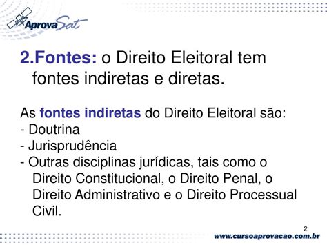 Ppt Conceitos E Fontes Do Direito Eleitoral Powerpoint Presentation