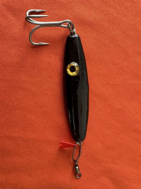 Black Cod Bass Jig Lure Totally Black 100g Lure Bass Cod Haddock Ebay