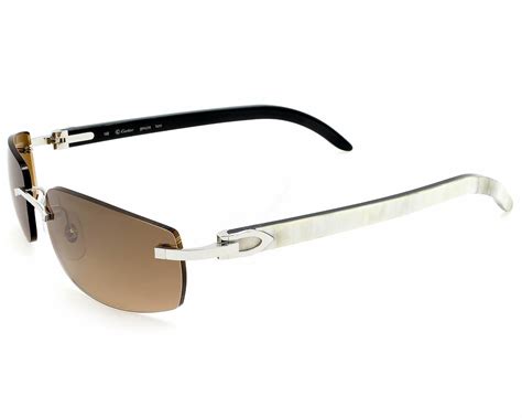 Cartier C Decor White Buffalo Horn Mens Sunglasses Ct0018rs 001