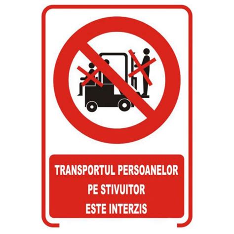 Placuta Indicatoare De Securitate De Interzicere Transportul