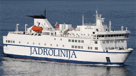 Jadrolinija The Ferry Petar HektoroviĆ Departing The Port Of Split