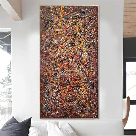 Jackson Pollock Style Paintings On Canvas Original Abstract Art ...